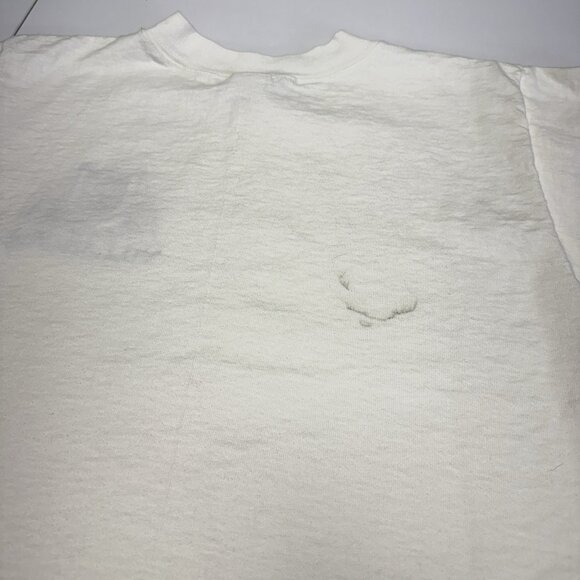 Vintage 90s Villanova T Shirt Mens Medium 19x25.5 White Embroidered College USA - Picture 9 of 14